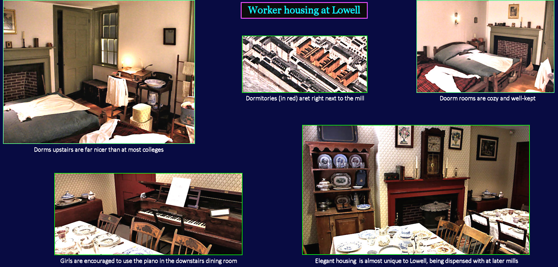 Lowell worker housing, 1800s